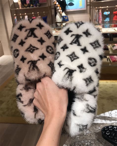 louis vuitton furry slippers.